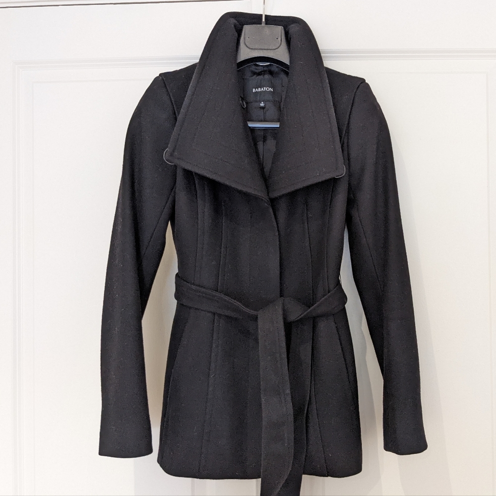 Babaton Black Belted Jacket